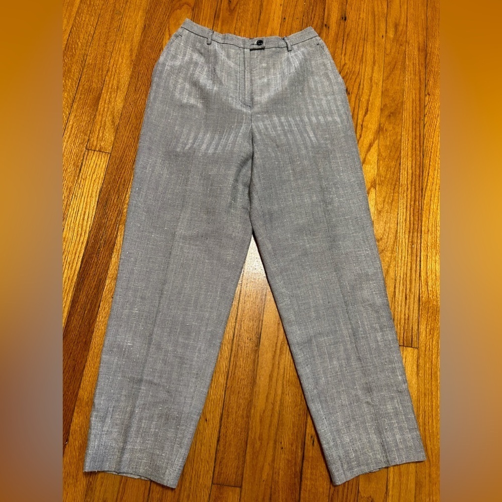 VTG Pendleton Pleated High Rise Houndstooth Pants Women’s 10 Wool Silk  Trousers
